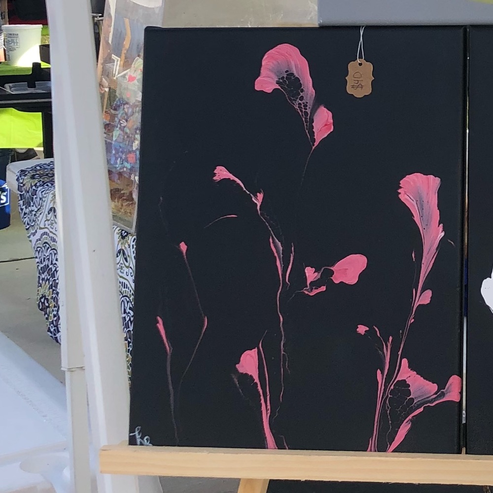 Handmade acrylic pour painting by me!!!!